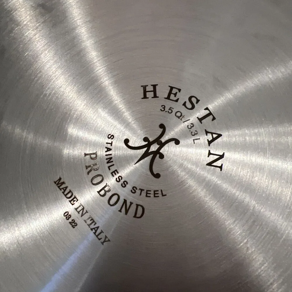 Hestan ProBond Forged Brushed Clad Stainless Steel 3.5 Qt  Covered Saute